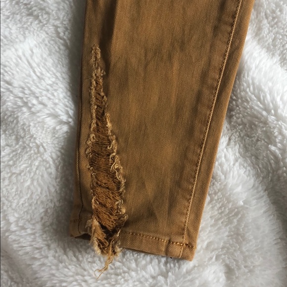 American Eagle Mustard Colored Hi-Rise Jeggings - Picture 2 of 7